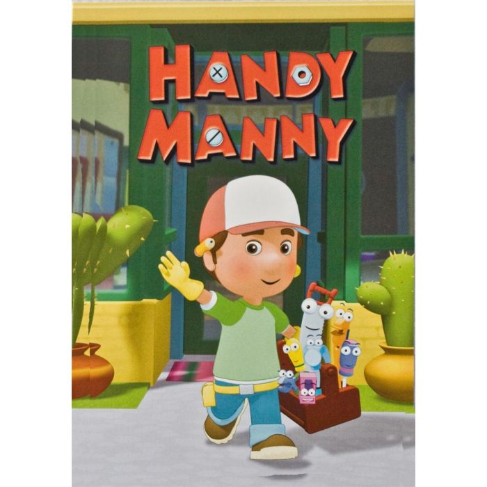 Lykønskningskort med Handy Manny. Kuvert medfølger