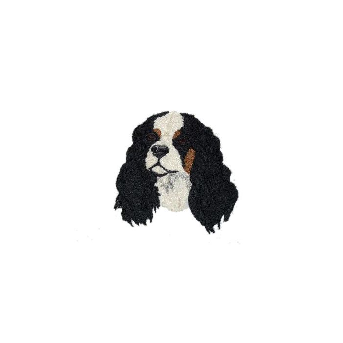 Strygemærke med hunderacen Cavalier King Charles - Tricolor.