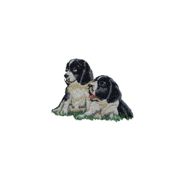 Strygemærke med hunderacen Engelsk Springer Spaniel-hvalpe.