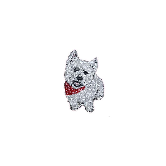 Strygemærke med hunderacen Westie.