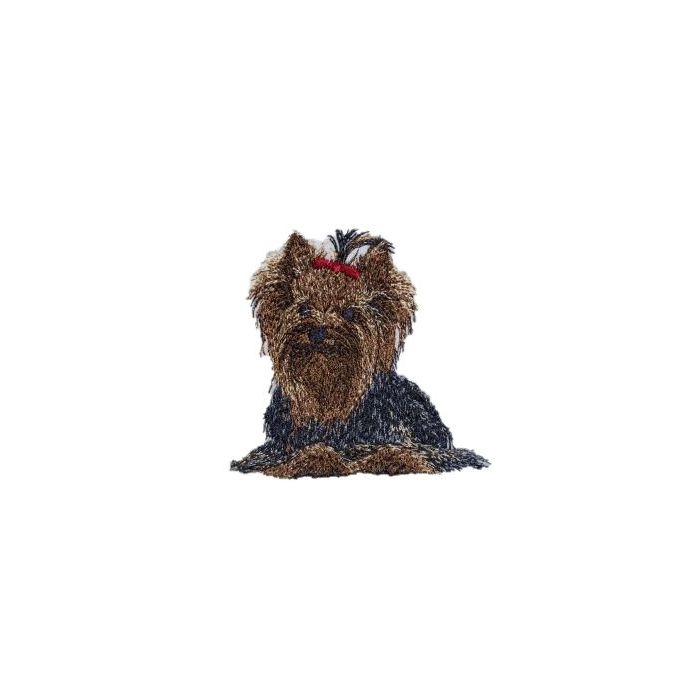 Strygemærke med hunderacen Yorkie.