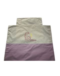 Baby Sengetøj med stjernetegn og navn, Lavendel