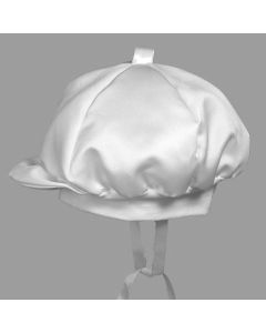 Hvid dåbskasket i satin og med blød kant i jersey, str. 43/45 (hovedmål)