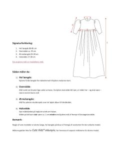 Off-white dåbskjole med indvævede blomstermotiver