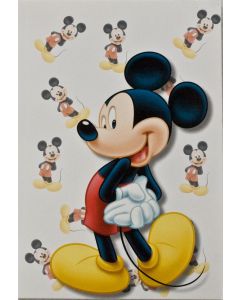 Fødselsdagskort med Mickey Mouse. Kuvert medfølger