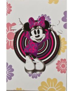 Lykønskningskort med Minnie Mouse. Kuvert medfølger