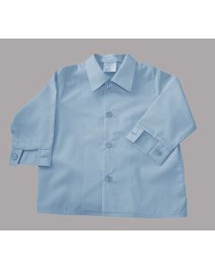 Langærmet, lyseblå drengeskjorte