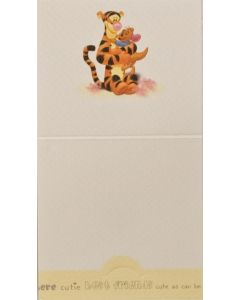 Pakkekort med Tigerdyr og Grisling, 7,5x7,5 cm