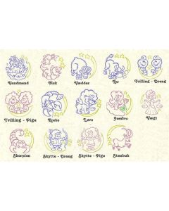 Lyseblåt fritidssæt i lækker polarfleece, med stjernetegn og fornavn, str. 3 mdr til 2 år