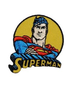 Strygemærke med Superman, brystbillede

Størrelse: ca. B60xH50mm.