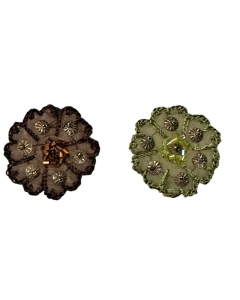 Strygemærke - Blomst med Perler