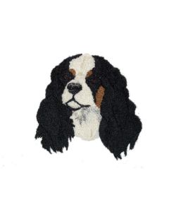 Strygemærke med hunderacen Cavalier King Charles - Tricolor.