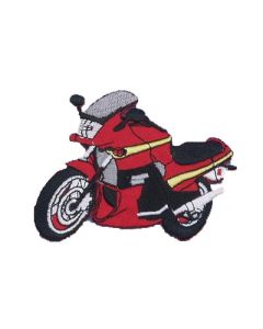 Strygemærke med motorcykel