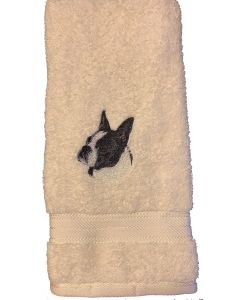 Potehåndklæde med boston terrier