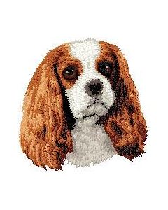 Strygemærke med hunderacen Cavalier King Charles - Blenheim.
