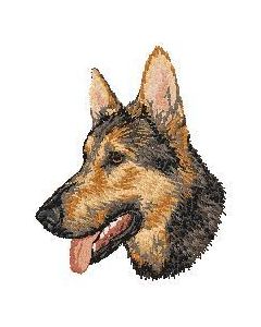 Strygemærke med hunderacen Schæfer.