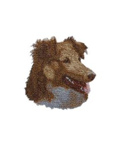 Strygemærke med hunderacen Sheltie, zobel.