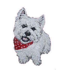 Strygemærke med hunderacen Westie.