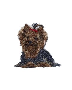 Strygemærke med hunderacen Yorkie.