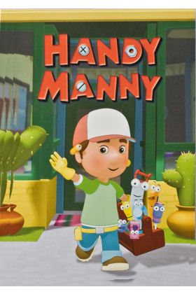 Lykønskningskort med Handy Manny. Kuvert medfølger