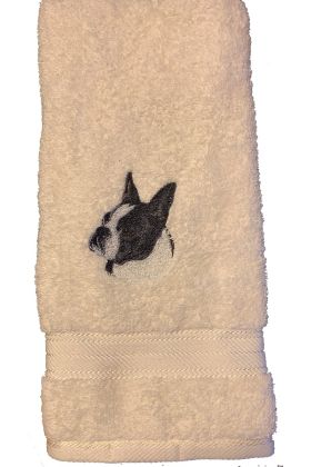 Potehåndklæde med boston terrier