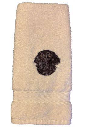 Potehåndklæde med flatcoated retriever