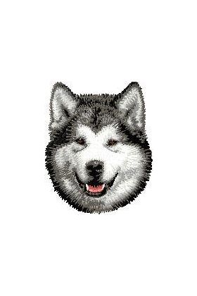 Strygemærke med hunderacen Alaskan Malamute.