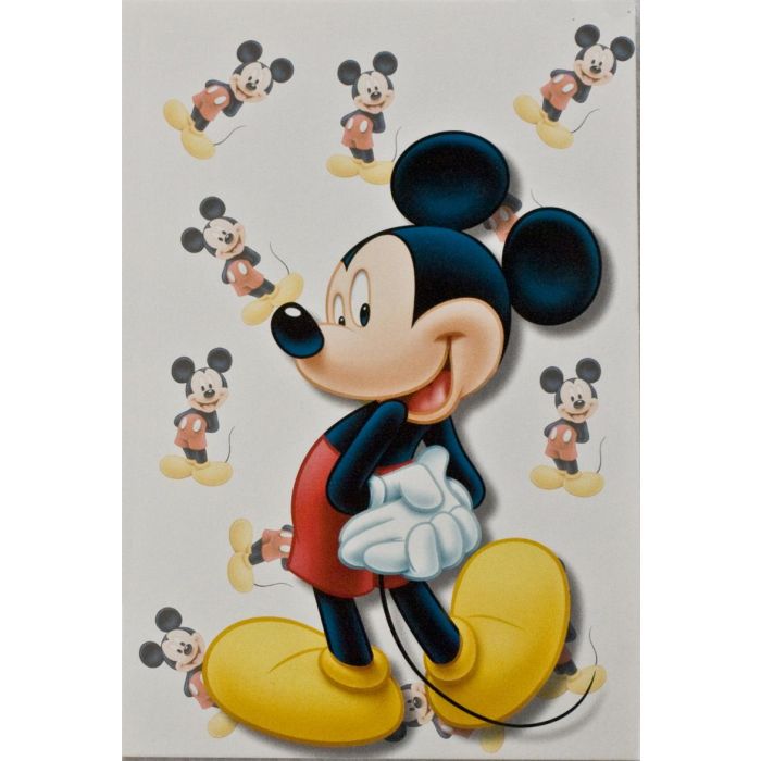 Fødselsdagskort med Mickey Mouse. Kuvert medfølger