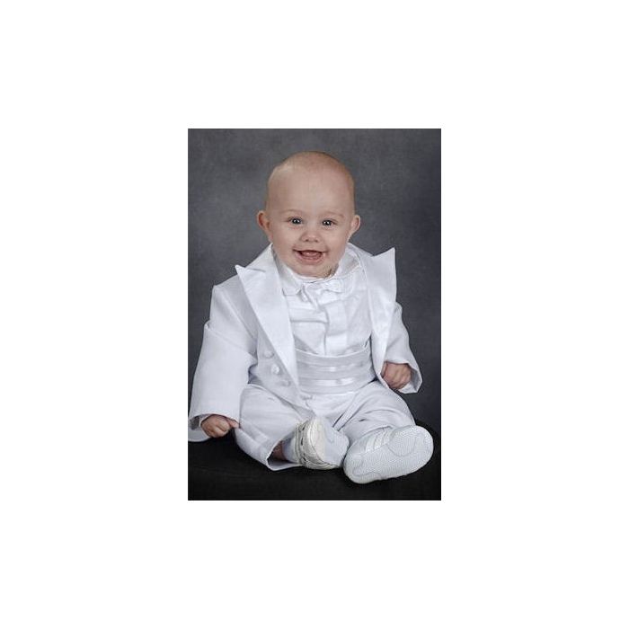 Hvidt Kjole og hvidt til baby og junior, i 5 dele, str. 68 og 104