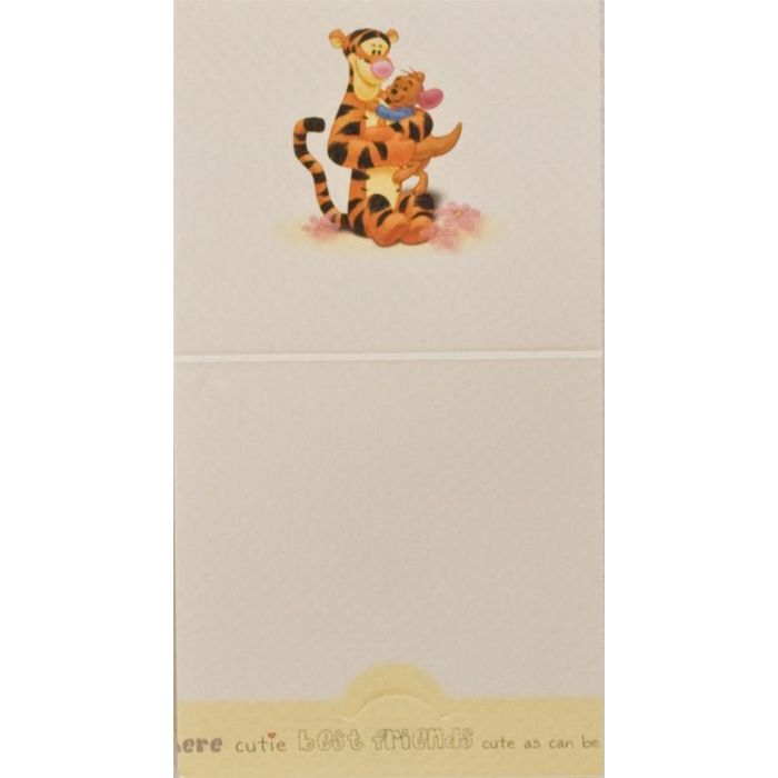 Pakkekort med Tigerdyr og Grisling, 7,5x7,5 cm